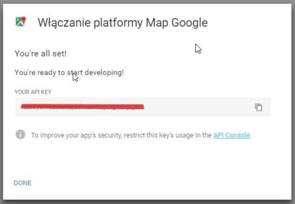 klucz api map google