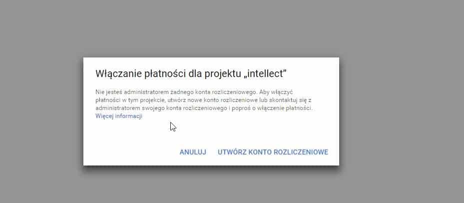 włączenie płatności dla projektu